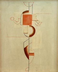 Figur mit Braun und Rosa von Willi Baumeister