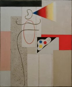 Maler mit Palette von Willi Baumeister