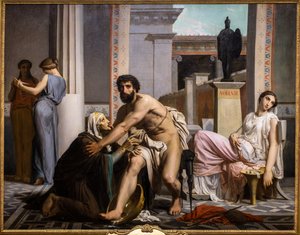 Odysseus wird von seiner Amme bei seiner Rückkehr aus Troja erkannt von William Adolphe Bouguereau