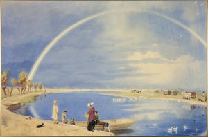 Ein April-Schauer: Ein Blick von der Binsey-Fähre in der Nähe von Oxford, Blick auf Port Meadow und Godstow von William (1789 1862) Turner