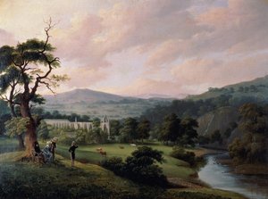 Bolton Abbey vom Fluss Wharfe von Joseph Mallord William Turner