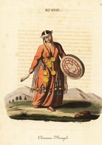 Weibliche Magierin oder Schamanin, mongolisches Volk