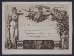 Einladung der Lady Mayoress of London zu einem Ball im Mansion House von William (after) Hamilton