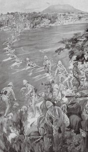 Kanadier durchqueren einen Fluss von William (after) Hatherell