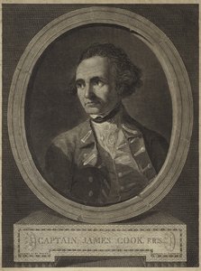 Porträt von Kapitän James Cook (Stich) von William (after) Hodges