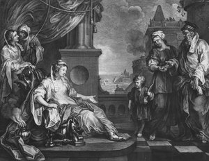 Moses wird zur Tochter des Pharao gebracht, ca. 1752 von William (after) Hogarth