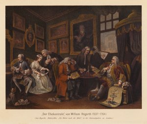 Die Ehevereinbarung aus Marriage A-la-Mode, von William Hogarth