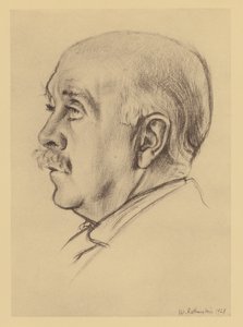 Porträt von Max Beerbohm von William (after) Rothenstein
