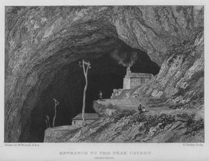 Eingang zur Peak Cavern, Derbyshire von William (after) Westall