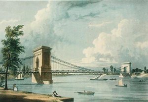 Hängebrücke, Hammersmith, aus Ackermann