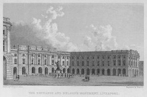 Die Börse und Nelsons Denkmal, Liverpool