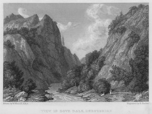 Blick in Dove Dale, Derbyshire von William (after) Westall