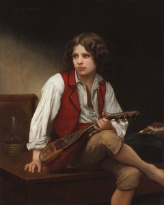 Italiener mit Mandoline von William Adolphe Bouguereau