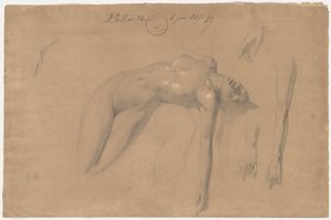 Liegender weiblicher Akt von William Adolphe Bouguereau
