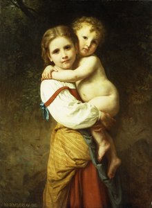 Die große Schwester von William Adolphe Bouguereau
