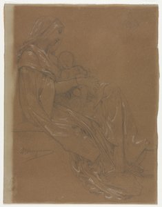 Die Jungfrau und das Kind, zweite Hälfte des 19. Jahrhunderts von William Adolphe Bouguereau