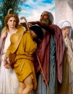 Tobias verabschiedet sich von seinem Vater, 1860 von William Adolphe Bouguereau