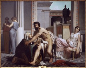 Odysseus wird von seiner Amme Eurykleia erkannt