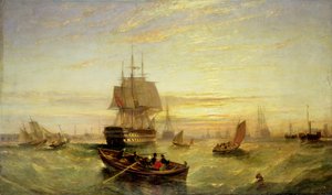 Einlaufen in den Hafen von Portsmouth von William Adolphus Knell