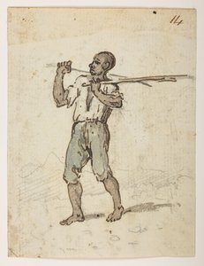 Einwohner von St. Jago aus einem Album von 372 Zeichnungen von Landschaften, Küstenlinien, Kostümen und Alltagsleben während der Gesandtschaft von Lord Macartney an den Kaiser von China, zwischen 1792 und 1794