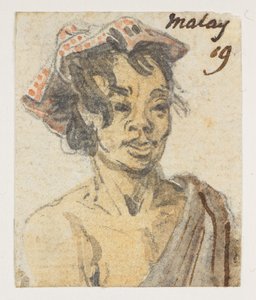 Malay aus einem Album von 372 Zeichnungen von Landschaften, Küstenlinien, Kostümen und Alltagsleben während der Gesandtschaft von Lord Macartney an den Kaiser von China, zwischen 1792 und 1794