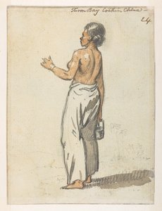 Frau von Turon Bay, Cochin China aus einem Album von 372 Zeichnungen von Landschaften, Küstenlinien, Kostümen und Alltagsleben während der Gesandtschaft von Lord Macartney an den Kaiser von China, zwischen 1792 und 1794 von William Alexander