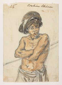 25 Mann von Cochin China, aus einem Album von 372 Zeichnungen von Landschaften, Küstenlinien, Kostümen und Alltagsleben während der Lord Macartney-Botschaft an den Kaiser von China, zwischen 1792 und 1794 von William Alexander