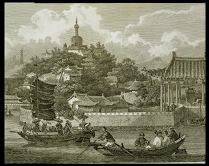 Ein Blick auf die Gärten des Kaiserpalastes, Peking (Detail), graviert von Samuel Smith, veröffentlicht von G. Nicol, 1796 von William Alexander