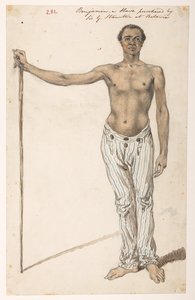 Benjamin - ein Sklave, gekauft von Sir G. Staunton in Batavia. Album mit 278 Zeichnungen von Landschaften, Küstenlinien, Kostümen und Alltagsleben während der Botschaft von Lord Macartney an den Kaiser von China. Zwischen 1792 und 1794. Künstler: Alexander von William Alexander