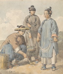 Drei chinesische Straßenverkäuferinnen
