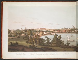 Blick auf Sydney von der Ostseite der Bucht
