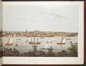 Blick auf Sydney von der Ostseite der Bucht