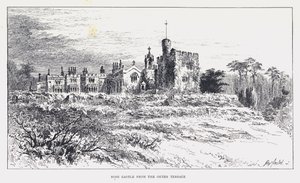 Schloss Rose von der äußeren Terrasse (Stich)