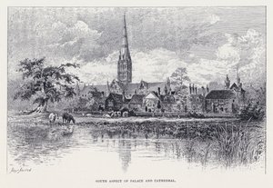 Südansicht des Palastes und der Kathedrale (Stich)