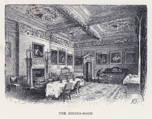 Das Esszimmer (Stich) von William Alexander Ansted