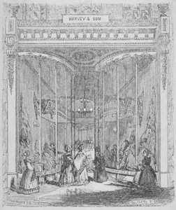 Die Räumlichkeiten von Harvey und Sohn in der Ludgate Hill Nr. 9, Ludgate Hill, City of London