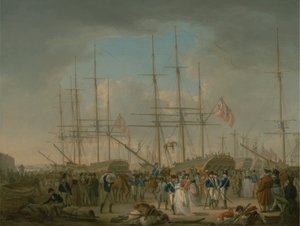 Husaren gehen in Deptford an Bord von William Anderson