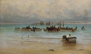 Fischverladung bei Ebbe, St. Ives