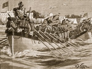 Abreise der britischen Truppen aus Alexandria, 1807, Illustration aus 