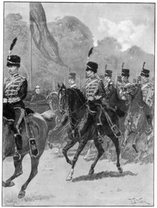 Parade der 1. Yeomanry Brigade durch die Königin im Windsor Park, 1894