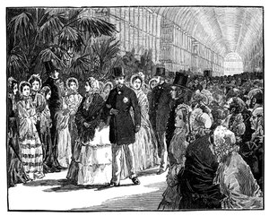Königlicher und kaiserlicher Besuch im Kristallpalast, 1850er Jahre, ca. 1888
