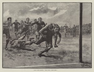 Rugby Union Football, Gut gerettet! Pech gehabt! von William Barnes Wollen