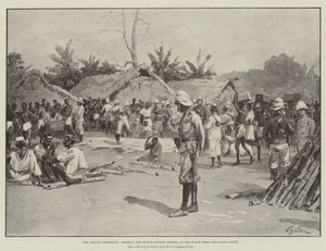 Die Ashanti-Expedition, Akroful, die zweite Haltestation auf dem Marsch von Cape Coast Castle von William Barnes Wollen