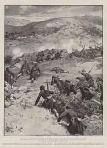 Der Griechisch-Türkische Krieg, das Gefecht von Mont St Elias, bei Nazaros, an der mazedonischen Grenze von William Barnes Wollen