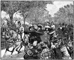 Der Besuch der Königin im Victoria Park, London von William Barnes Wollen
