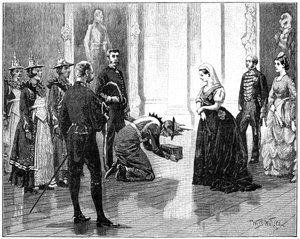 Die Königin empfängt die burmesische Botschaft, Mitte-Ende des 19. Jahrhunderts, 1900