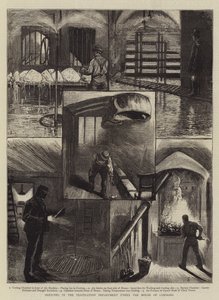 Skizzen in der Lüftungsabteilung unter dem House of Commons von William Bazett Murray