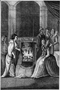 Grana Uile wird Königin Elizabeth vorgestellt, Illustration aus 