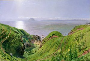 Ein Blick auf Ailsa Craig und die Isle of Arran