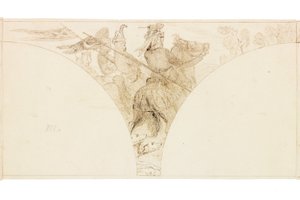 Skizze für Wandgemälde in Wallington Hall von William Bell Scott